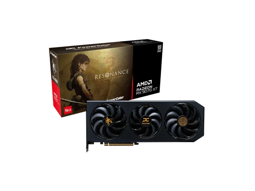 Power Color Graficka karta POWERCOLOR RX 9070 XT 16G-Hellhound RES AMD/16GB/GDDR6/256bit/crna Slika 1